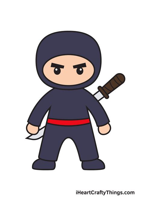 ninjas dibujos|easy drawing of a ninja.